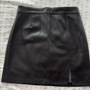 Zara Black Faux Leather Mini Skirt - Classic Women's Skirt